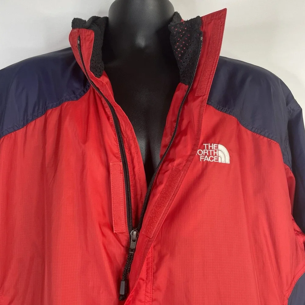 The North Face Jacket‎ Hydrenaline Men XL Red Navy Windbreaker Hooded Rain Lined